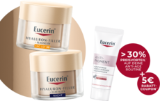 Eucerin Hyaluron-Filler + Elasticity Pflegeset mit Tages-, Nacht- und Augenpflege.