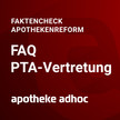 FAQ zur PTA-Vertretung Kachel mit der Aufschrift FAQ PTA-Vertretung