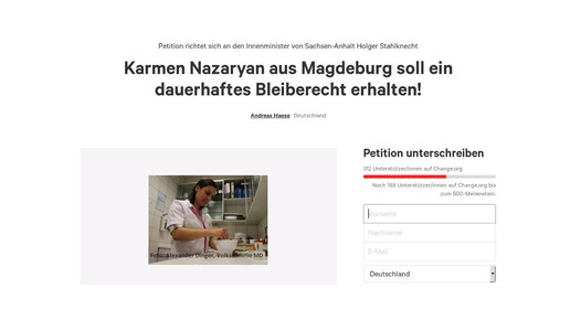 bleiberecht petition karmen nazaryan screenshot