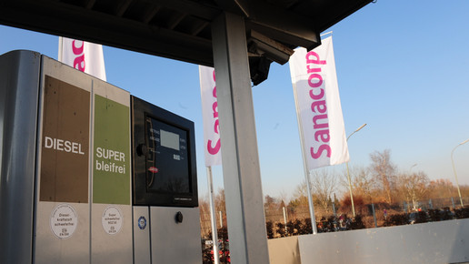Tankstelle beim Großhandel