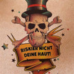 Tattoo Postkarte Totenkopf BLV Totenkopf gegen Tattoos