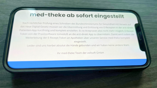 Arzt-Direkt: E-Rezept-Funktion eingestellt