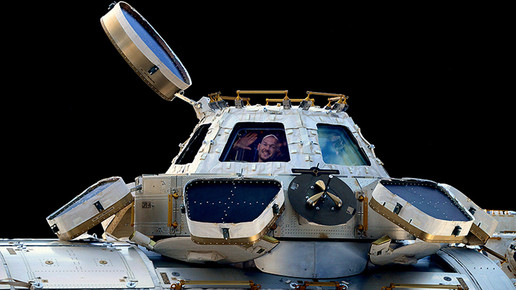 gerst winkt esa nasa