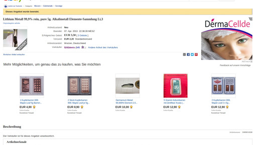 lithium ebay screenshot