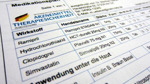 medikationsplan ausgefuellt aa
