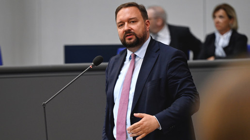 Politiker Michael Hose im Deutschen Bundestag.