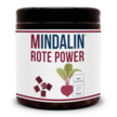 Produkt-Packshot: Mindalin® Rote Power (Dose) Detail: Vorderseite der Verpackung mit Markenname; freigestellt auf hellem Hintergrund