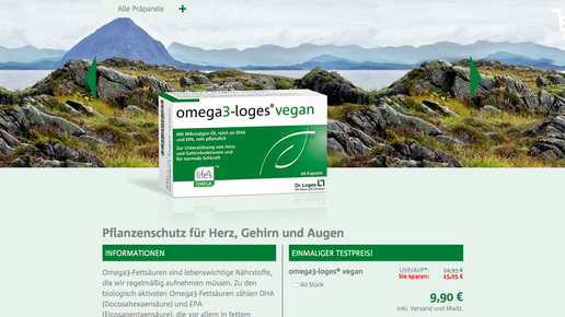 loges omega3 vegan screenshot