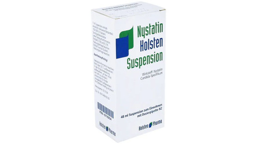 Eine Packung Nystatin Holsten Suspension