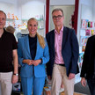 Ulrich Maaßen, Dr. Katja Strauss-Köster, Dr. Olaf Elsner und Dr. Hannes Müller in der in der Elfen-Apotheke in Wetter. 