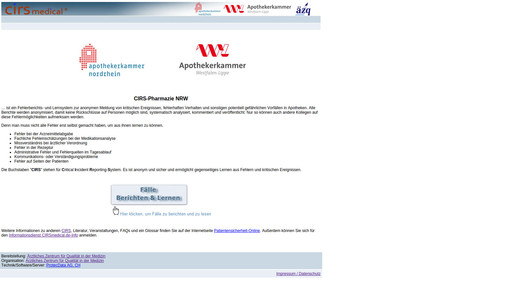 cirs-pharmazie startseite screenshot