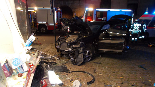 BMW Unfall Polizeipraesidium Rheinpfalz