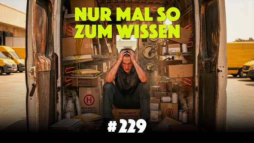 Podcast #NMSZW: Ein erschöpfter Mann sitzt in einem überhitzten, mit Medikamenten beladenen Transporter.