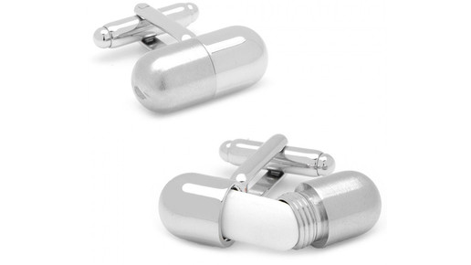 manschettenknopf pille silber 03 purplearmadillo