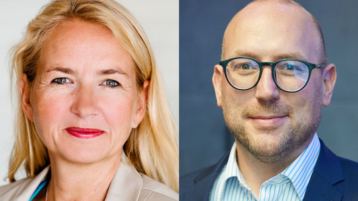 Daniela Piossek, Referatsleiterin Gesundheitspolitik der Paul Hartmann AG, und Dr. Marcus Rudolf Götz, Director Research & Development Bode Chemie