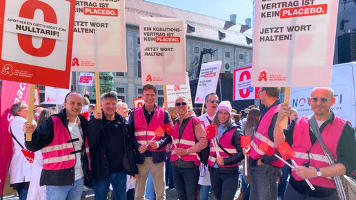 Sanacorp-Team in München beim Protest