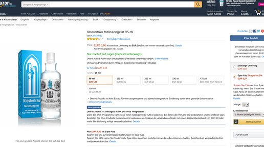 160519 klosterfrau melissengeist amazon screenshot