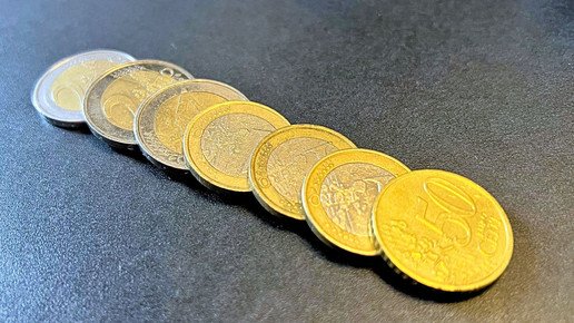 Münzen in Höhe von 9,50 Euro