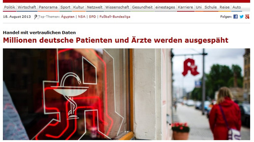 Spiegel: Apotheken dealen mit Daten