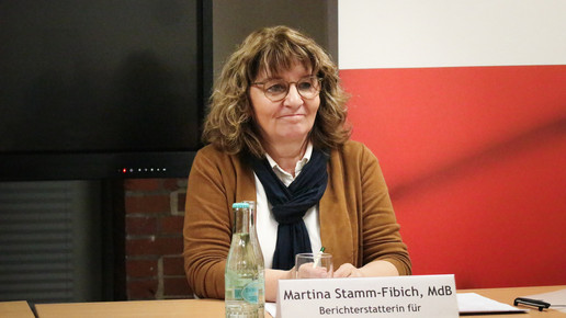 Martina Stamm-Fibich auf dem Podium