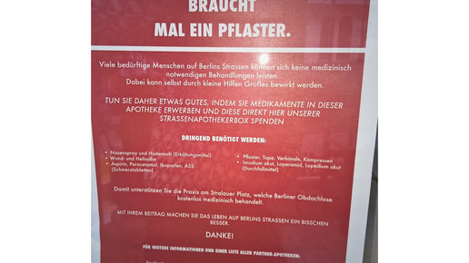 Plakat Strassenapotheker Meraner Apo