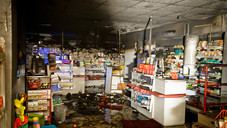 Apotheke komplett ausgebrannt