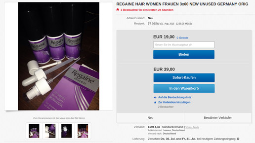 ebay regaine screenshot