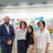 Thilo Schmid, Vorsitzender der Flughafen Köln/Bonn GmbH (v.l.), die Betreiberinnen Olja Rosengaft und Sepideh Mir Jafari sowie Frigga Finkentey (Retail Managerin am Flughafen).