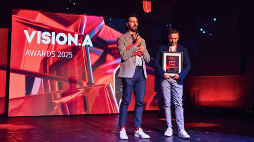 Manuel Wendl bedankt sich für seinen VISION.A Award