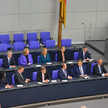 Regierungsbank im Bundestag