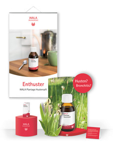 WALA Schaufensterdeko Plantago Hustensaft