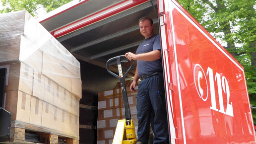 Geilenkirchen Anlieferung Feuerwehr Iodtabletten Geilenkirchen