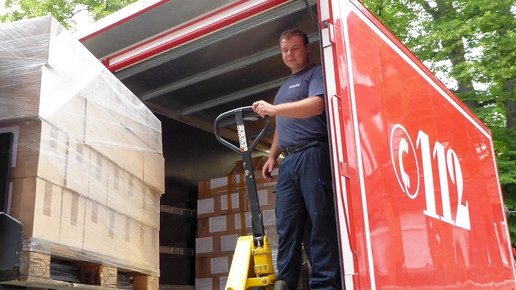 Geilenkirchen Anlieferung Feuerwehr Iodtabletten Geilenkirchen