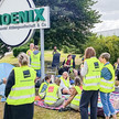 Verdi-Streik vor Phoenix-Niederlassung