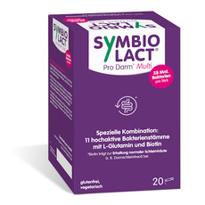 Neueinführung: SymbioLact®Pro Darm* Multi, eine spezielle Kombination aus 11 hochaktiven Bakterienstämmen mit L-Glutamin und Biotin, kann die Darmflora während und nach einer Antibiotika-Therapie unterstützen