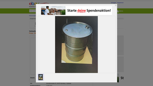 ebay methanol fass screenshot