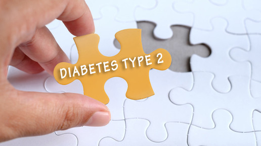 Puzzleteil mit Typ-2-Diabetes Schrift