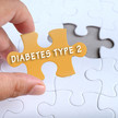 Puzzleteil mit Typ-2-Diabetes Schrift