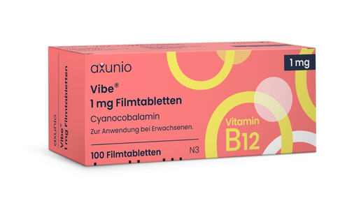 Vibe® ist ein apothekenpflichtiges, hochdosiertes Vitamin-B12-Arzneimittel, zertifiziert vegan, zur Behandlung von vegetarisch oder vegan lebenden Patienten mit perniziöser Anämie. Klare Abgrenzung zu Nahrungsergänzung – evidenzbasiert, alltagstauglich und exklusiv in Apotheken.