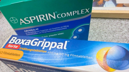 eine Packung Aspirin complex und eine Packung Boxagrippal