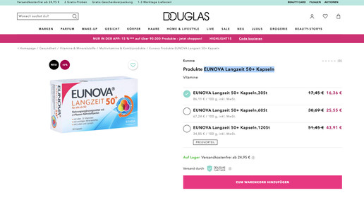 Apo-Rot: Nachschub für Douglas