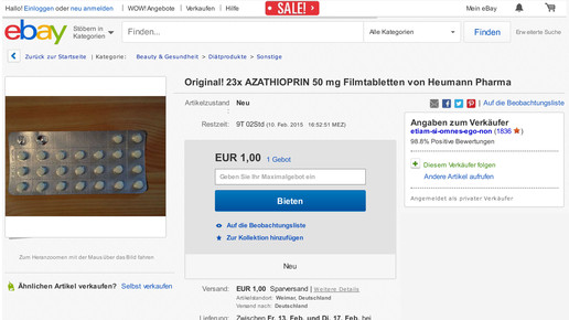 azathioprin ebay screenshot