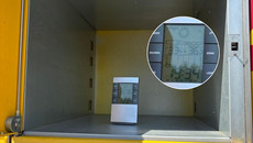 Temperatur-Test im Abholfach einer DHL-Packstation