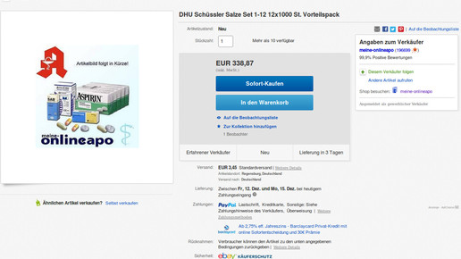 ebay schuessler meineapo