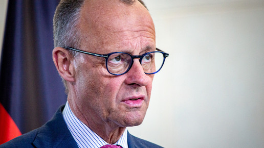 Friedrich Merz beim Pressestatement