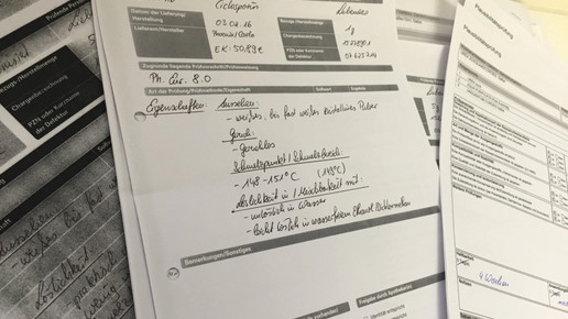 pruefprotokoll ausgangsstoffe defektur aa