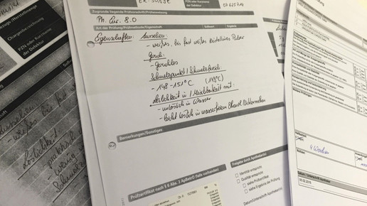 pruefprotokoll ausgangsstoffe defektur aa