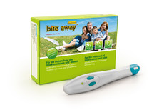 Produktabbildung biteaway Verpackung und Pen
