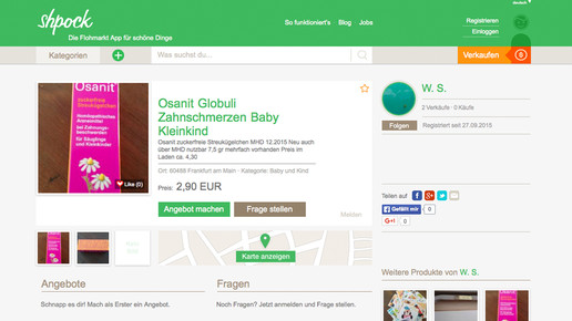 shpock osanit globuli screenshot