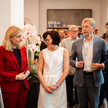 Personen (v.l.): Inhaberin Bärbel Otto, Gesundheitsministerin Nina Warken, Inhaberin Dr. Doreen Kessner, Dr. Karl Gerhold und Ministerpräsident Sven Schulze beim Besuch in der Altstadt Apotheke OHG in Magdeburg.